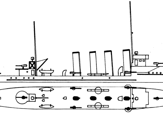 Эсминец HNoMS Draug 1914 [Destroyer] - чертежи, габариты, рисунки